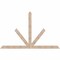 Ekena Millwork Saratoga Smooth Timber Gable Bracket, Douglas Fir, 108"W x 68"H x 1 1/2"D x 5 1/2"F, 15/12 Pitch GBW108X68X0206SAR00SDF - alternate 1